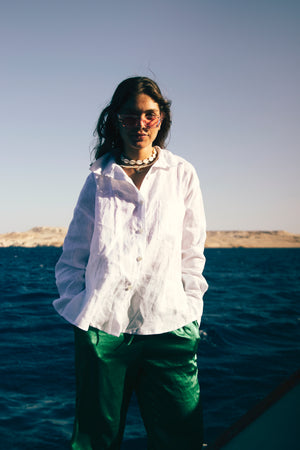 Livin’ In Linen Shirt in White