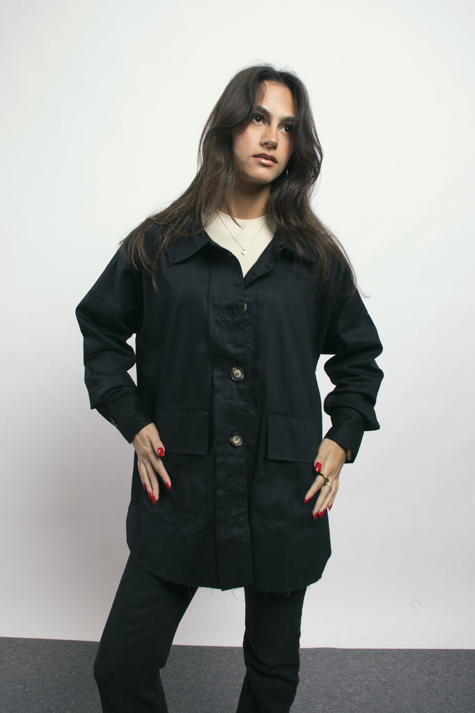 Layer It Overshirt in Black