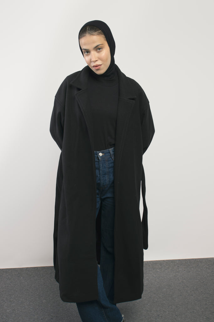 Midnight in Paris Coat in Black
