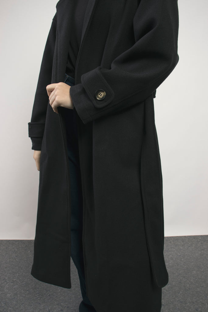 Midnight in Paris Coat in Black