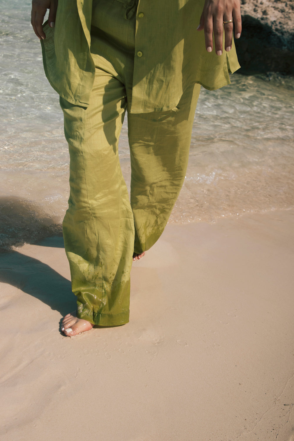 Livin’ In Linen Pants in Pistachio