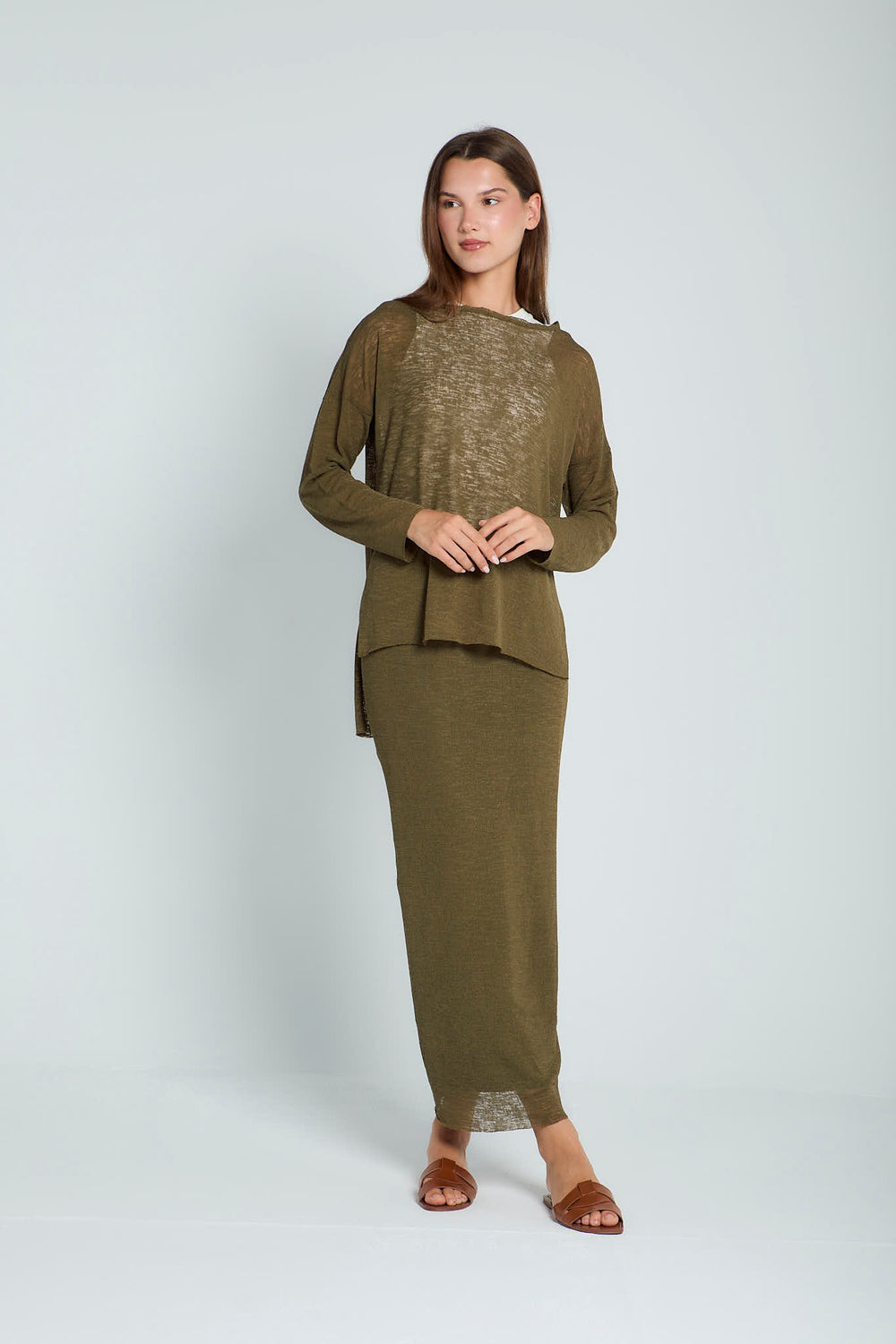 Midweek Mesh set in Olive