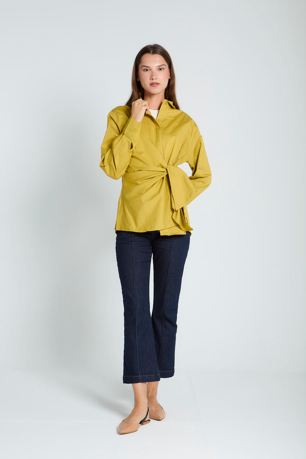 Forever Wrap Top in Lime