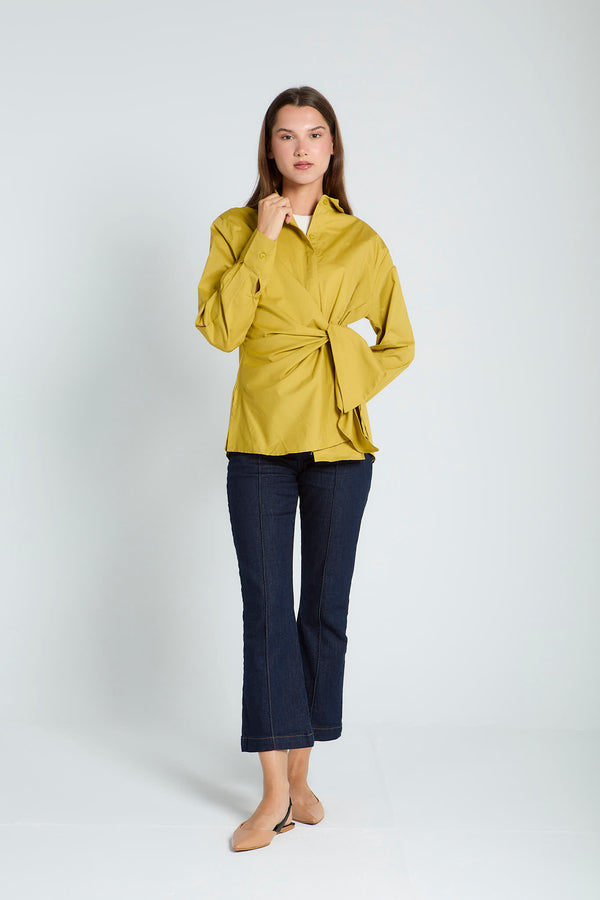 Forever Wrap Top in Lime
