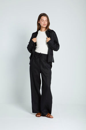 Livin’ In Linen Pants in Black
