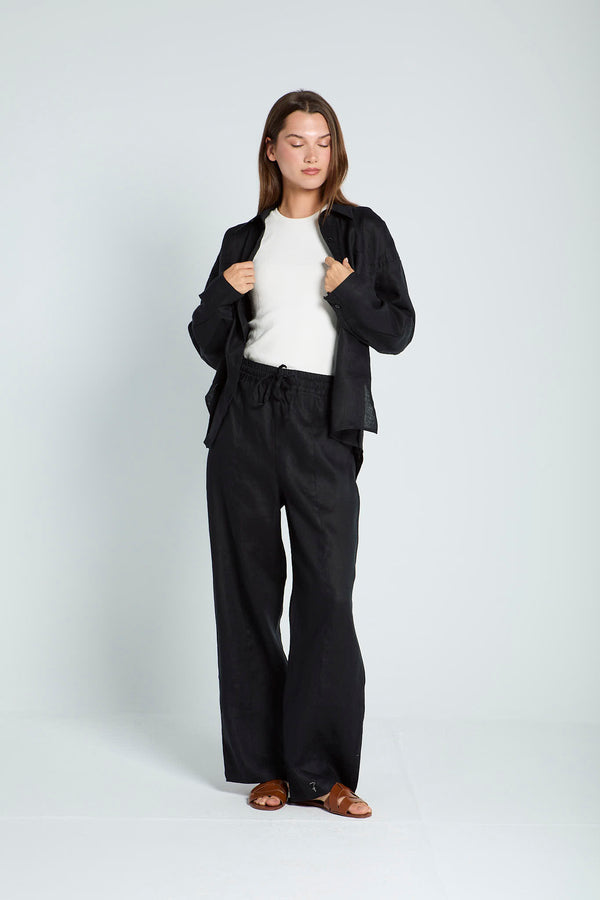 Livin’ In Linen Pants in Black