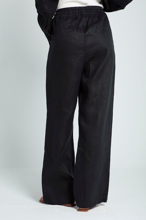Livin’ In Linen Pants in Black