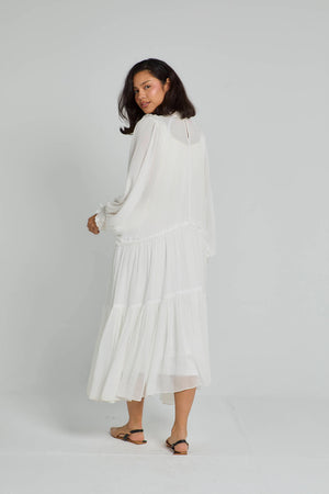 Winter Cheer Dress in Offwhite
