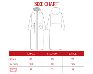 Drawstring Wool Coat in Black