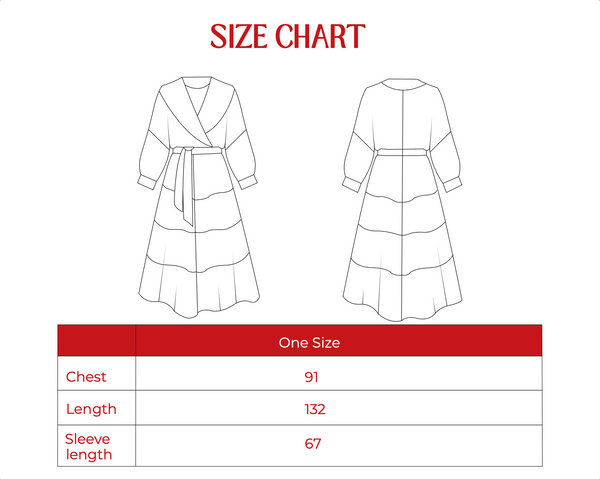 Pleated Kaftan in Black