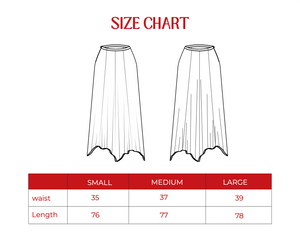 Crinkled Chiffon Skirt in Black