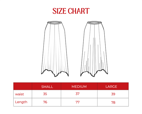 Crinkled Chiffon Skirt in Black