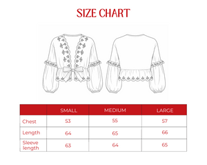 Tied Embroidered Top