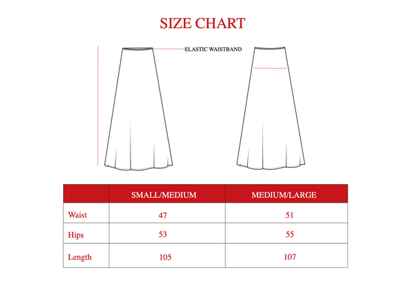Satin Skirt in Blue Print