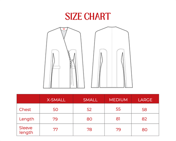 Wool Side Tie Jacket in Black