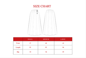 Pleated Linen Skirt in Beige