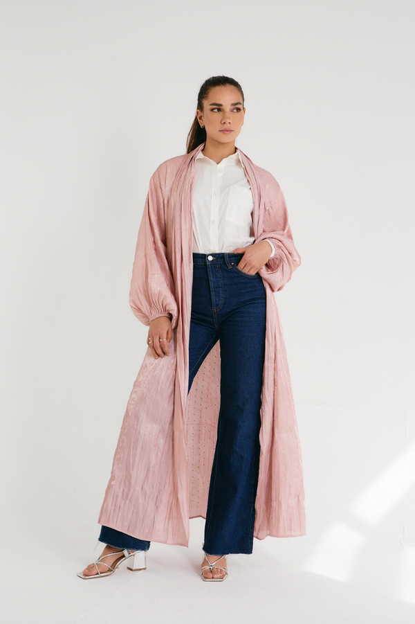 Bedazzled Kaftan in Nude