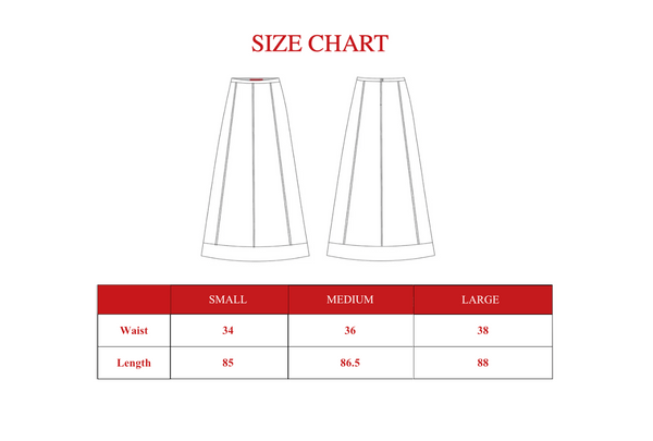 Linen Trim Skirt in Off White