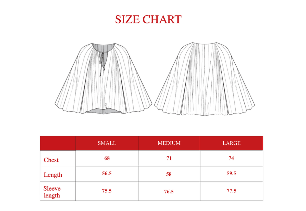 Product size guide