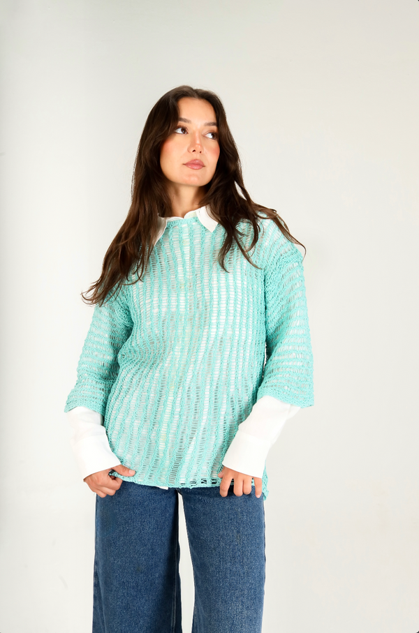 Island Dream jumper in Tiffany