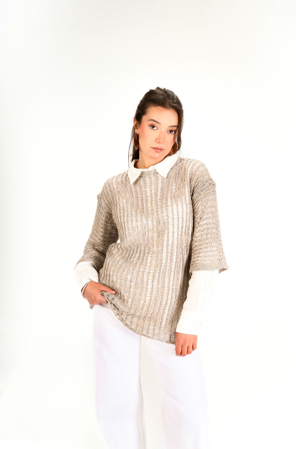 Island Dream jumper in Biscuit