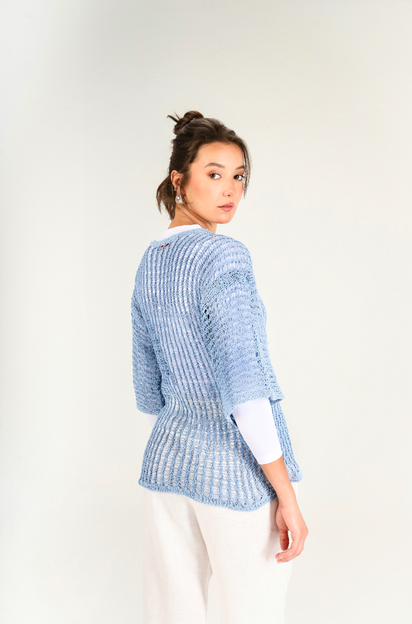 Island Dream jumper in Stone Blue