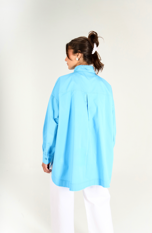 Urban Poplin Shirt in Turquoise
