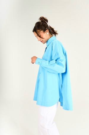 Urban Poplin Shirt in Turquoise