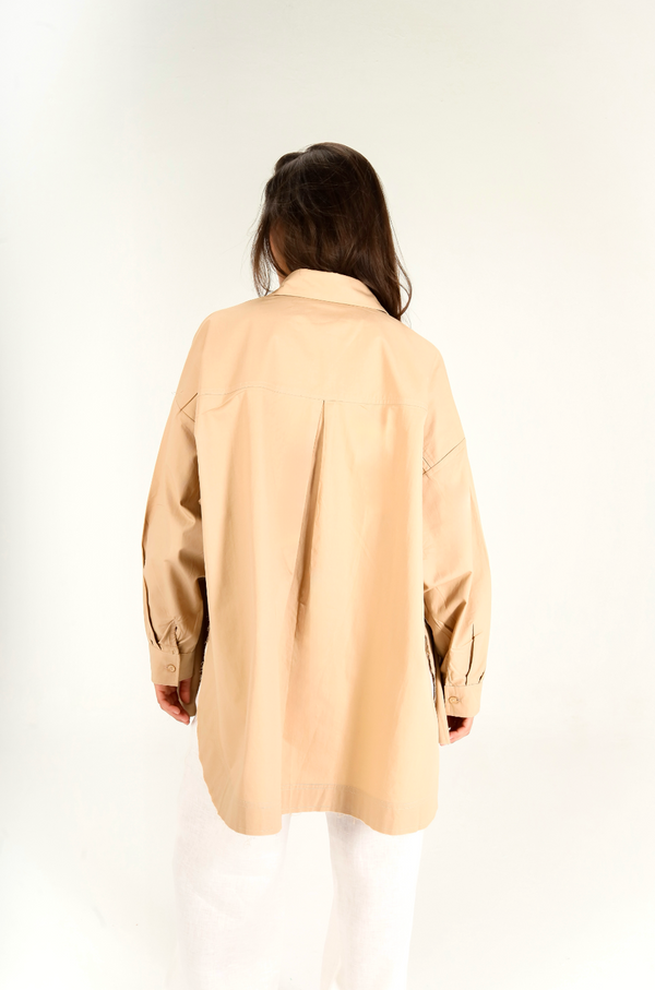 Urban Poplin Shirt in Beige