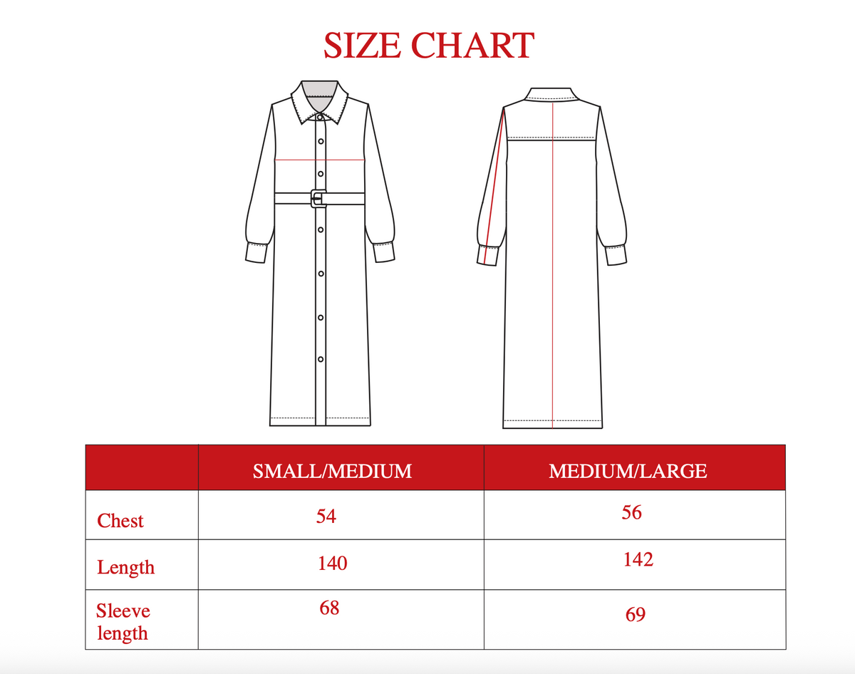 Product size guide