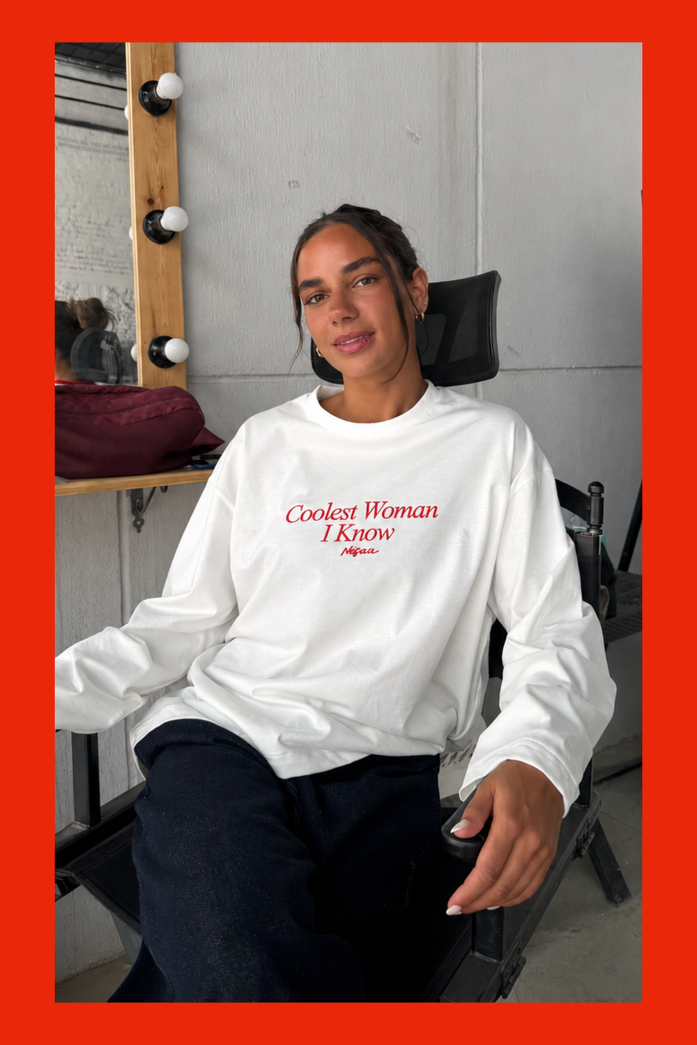 Coolest Woman I Know Long Sleeve T-Shirt In White