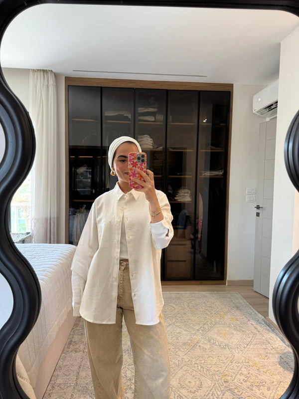 Linen Shirt in Off-White