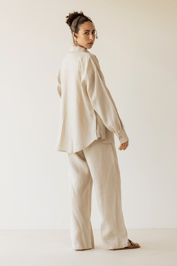 Livin’ In Linen Shirt in Beige