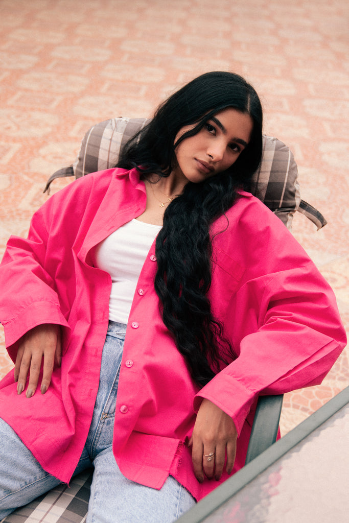 Urban Poplin Shirt in Fuchsia