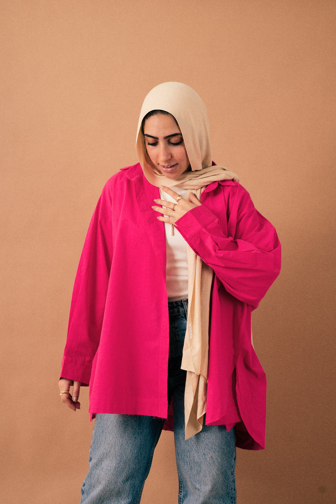 Urban Poplin Shirt in Fuchsia
