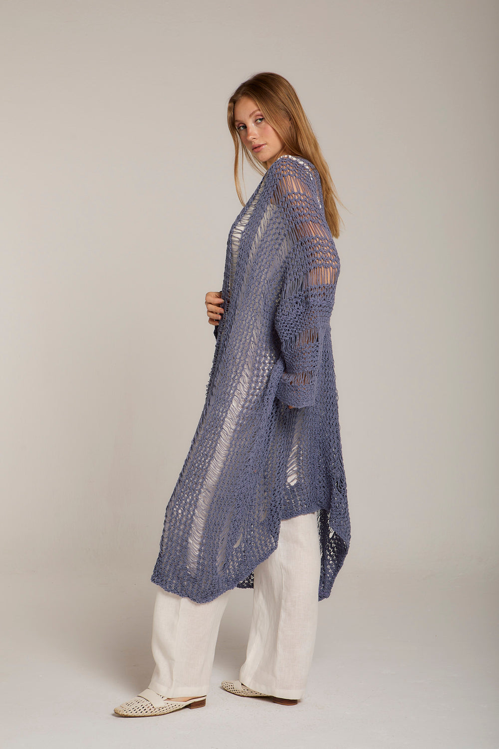 Gypsy Soul Crochet Cardigan in Purple