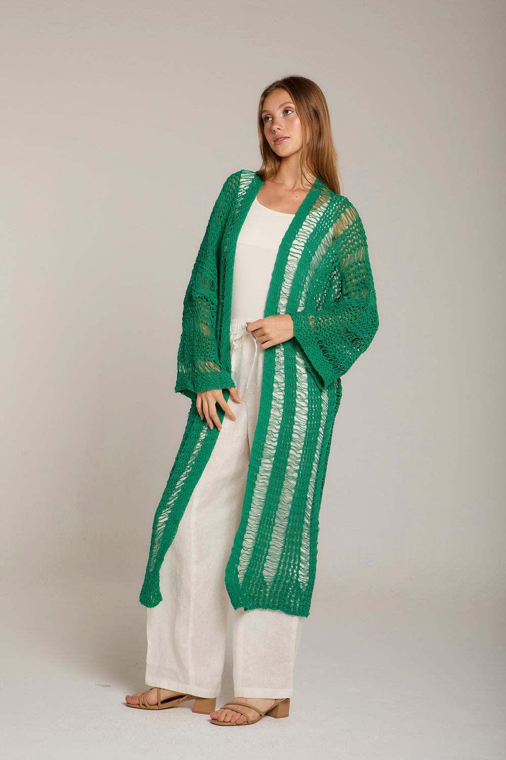 Gypsy Soul Crochet Cardigan in Green