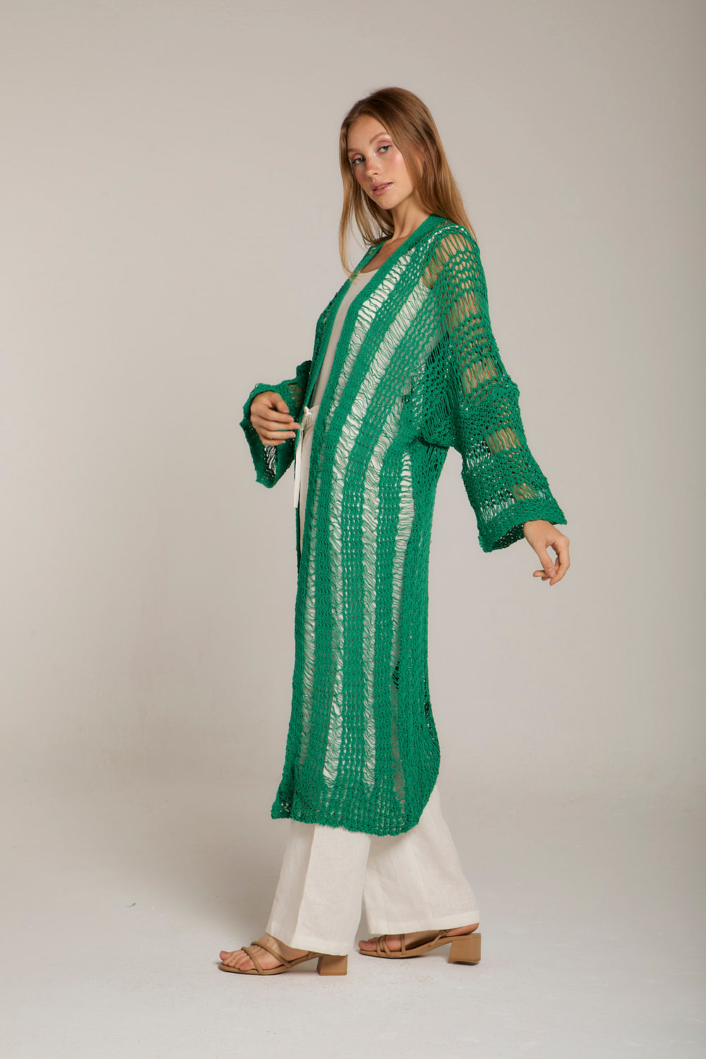 Gypsy Soul Crochet Cardigan in Green