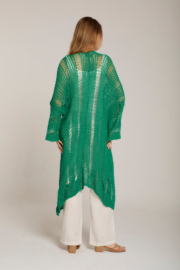 Gypsy Soul Crochet Cardigan in Green