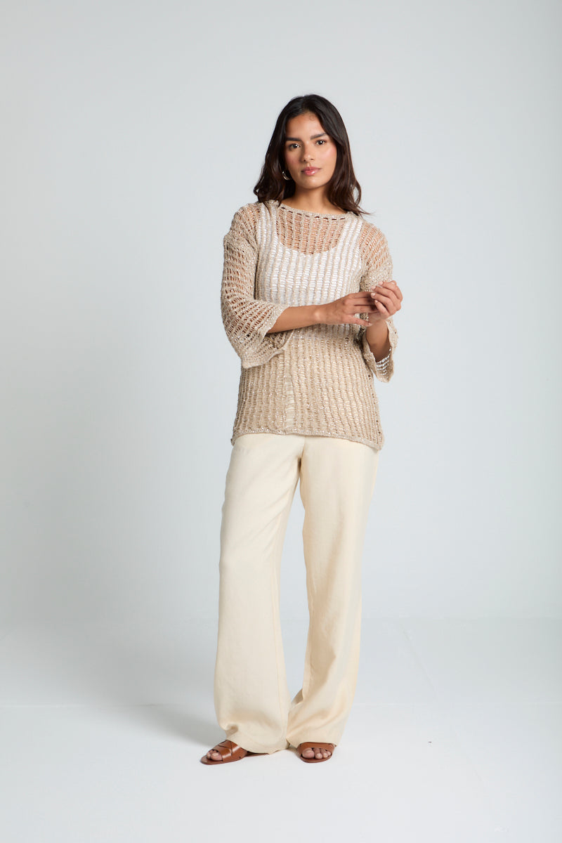 Island Dream jumper in Biscuit