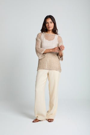 Island Dream jumper in Biscuit