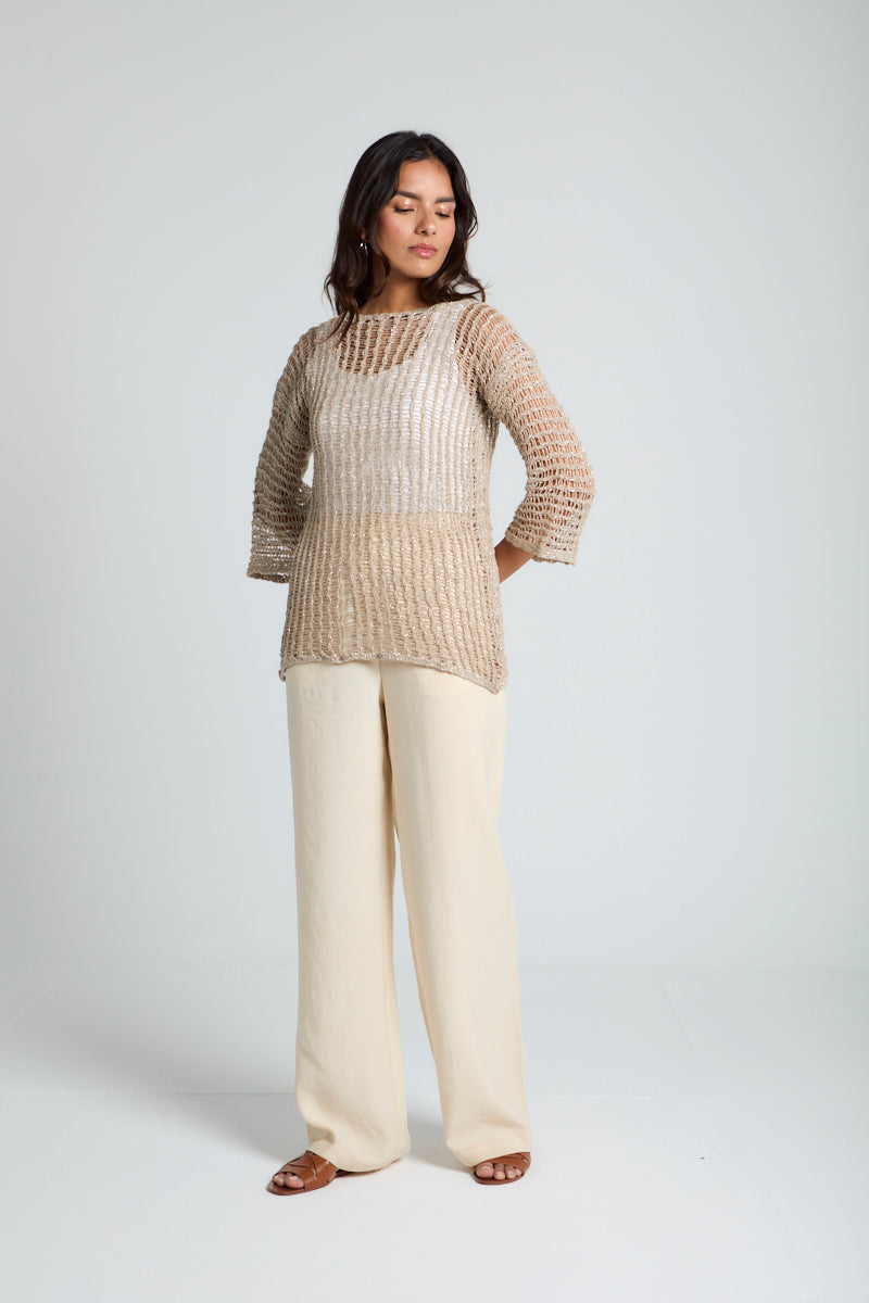 Island Dream jumper in Biscuit