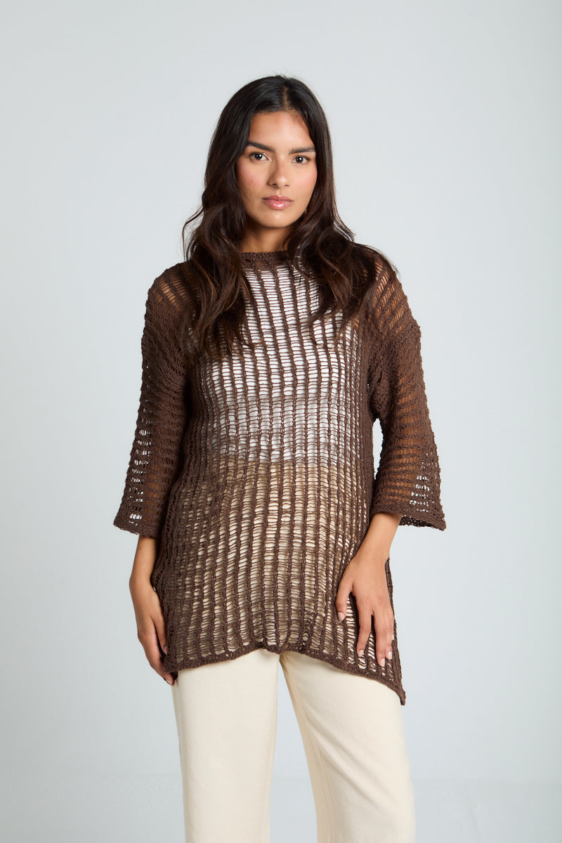 Island Dream jumper in Chocolate Brown