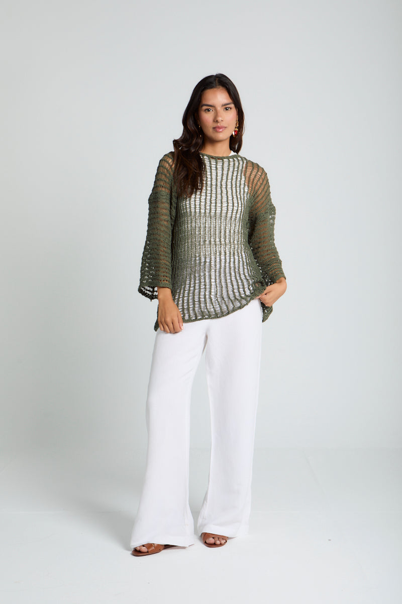 Island Dream jumper in Forest Green