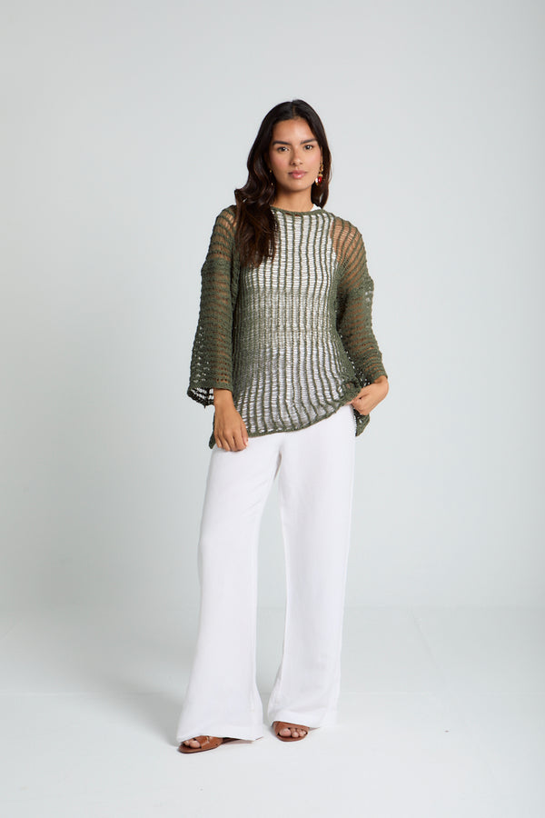 Island Dream jumper in Forest Green