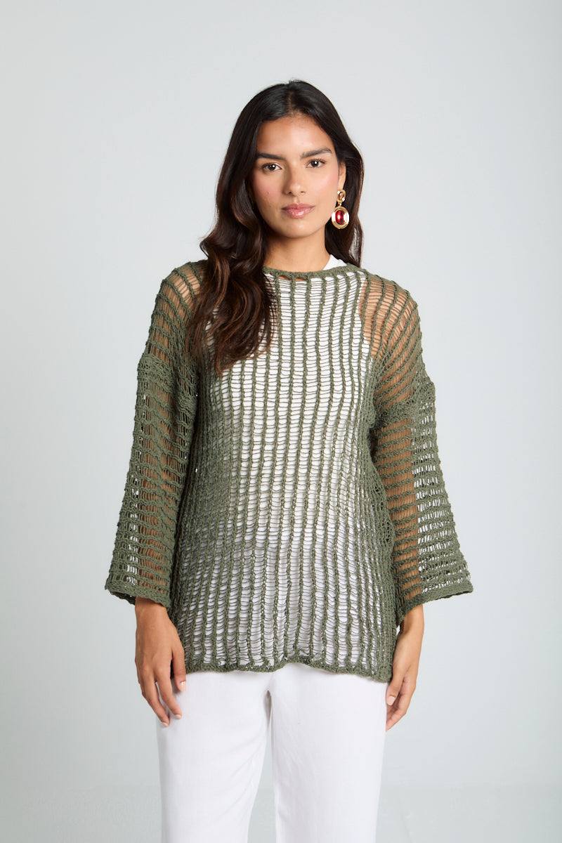 Island Dream jumper in Forest Green