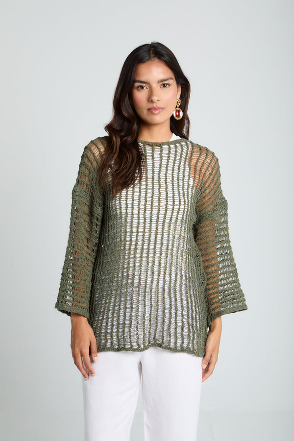 Island Dream jumper in Forest Green