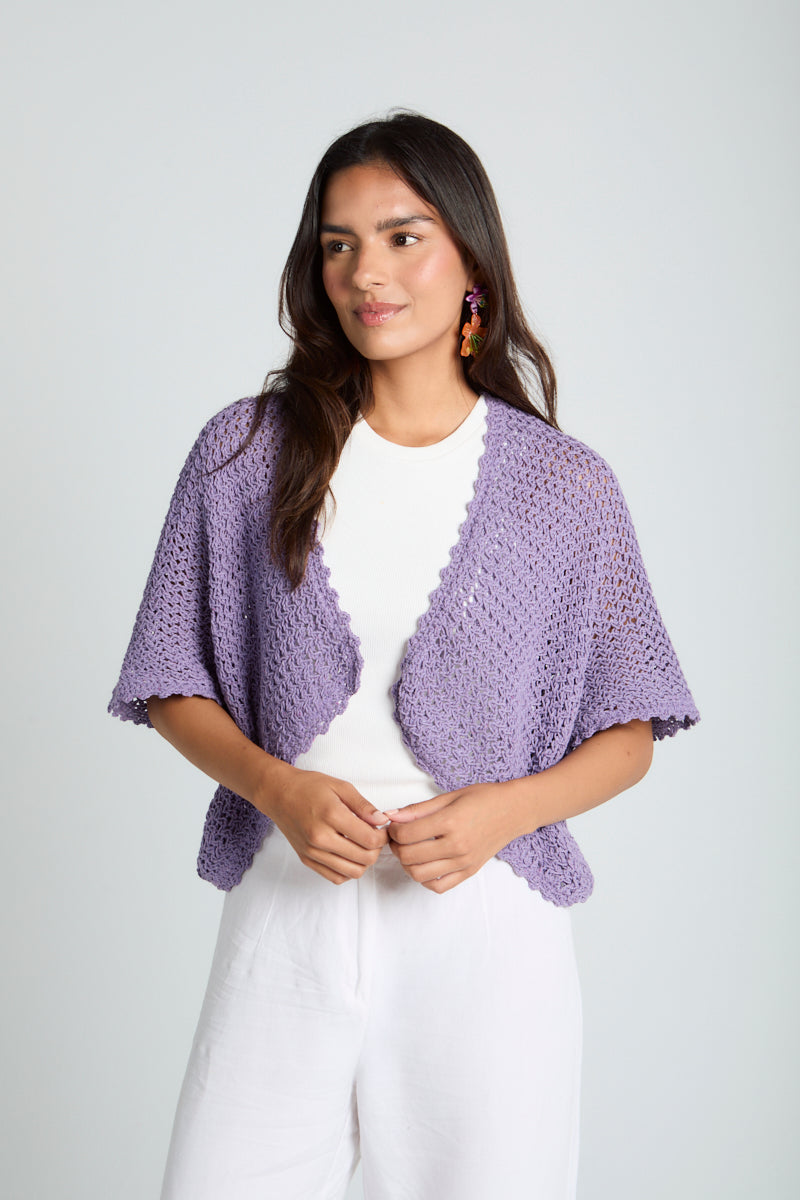 Sunny Day Cardigan in Purple