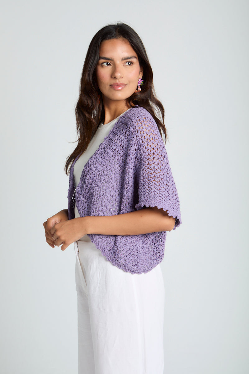 Sunny Day Cardigan in Purple