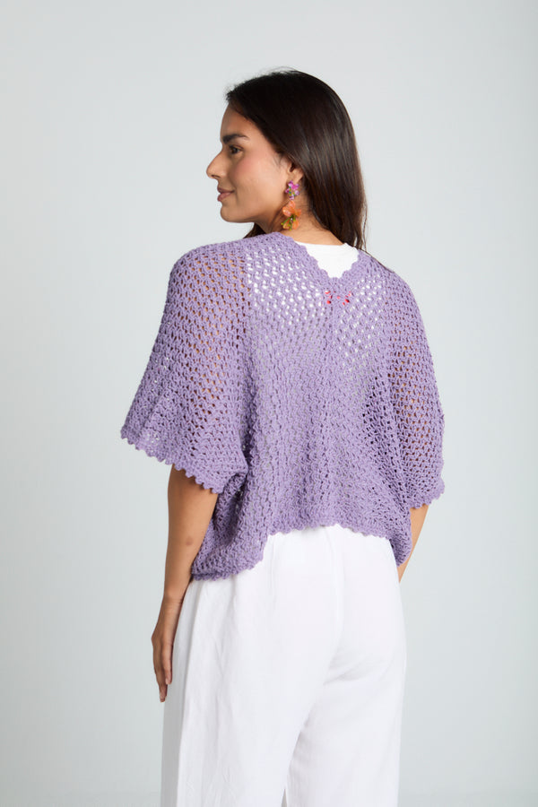 Sunny Day Cardigan in Purple